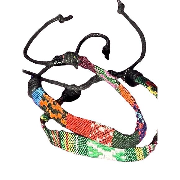 Bohemian Woven Bracelet Adjustable Multicolor Unisex - Picture 2 of 7